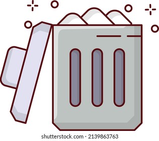 ilustración de dustbin Vector en un fondo transparente.Símbolos de calidad premium. icono plano de línea vectorial para el concepto y el diseño gráfico.