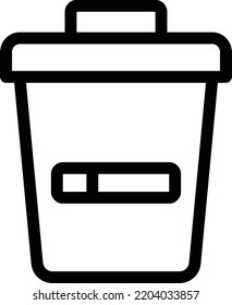 dustbin  Vector illustration on a transparent background. Premium quality symmbols. Thin line vector icons for concept and graphic design.