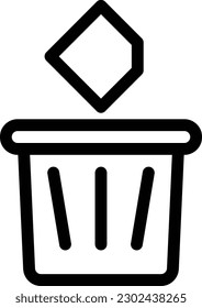 dustbin Vector illustration on a transparent background. Premium quality symmbols. Thin line vector icons for concept and graphic design. 
