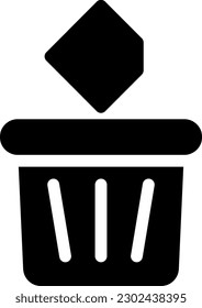 dustbin Vector illustration on a transparent background. Premium quality symmbols. Glyphs vector icons for concept and graphic design.