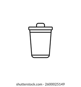 Dustbin vector line icon icons design