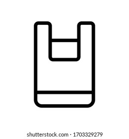 dustbin vector thin line icon 
