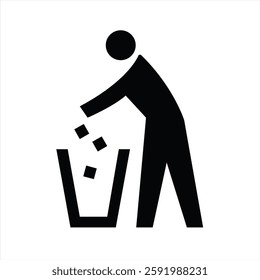 Dustbin Waste Recycling Information Symbol | Vector | EPS | Icon