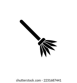 Duster Symbol auf schwarz-weißem Hintergrund, gefüllt
