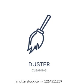 Duster icon. Duster linear symbol design from Cleaning collection. Simple outline element vector illustration on white background.