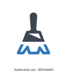 Duster Symbol auf weißem Hintergrund