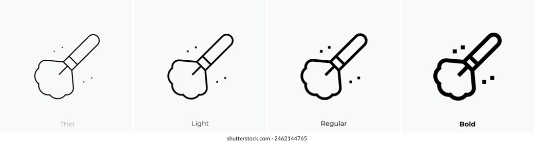 duster icon. Thin, Light Regular And Bold style design isolated on white background