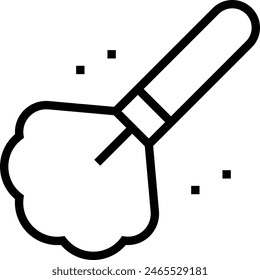 duster icon. Thin linear style design isolated on white background
