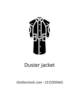 duster jacket icon in vector. Logotype