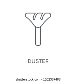 Duster linear icon. Duster concept stroke symbol design. Thin graphic elements vector illustration, outline pattern on a white background, eps 10.