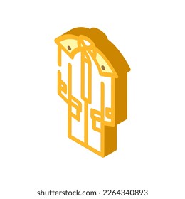 duster outerwear male isometric icon vector. duster outerwear male sign. isolated symbol illustration