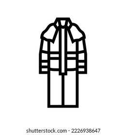 duster outerwear male line icon vector. duster outerwear male sign. isolated contour symbol black illustration