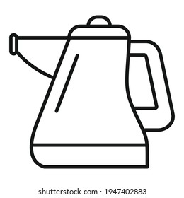 Icono del limpiador de vapor del polvo. Esquema Icono vectorial del filtro de vapor Duster para diseño web aislado en fondo blanco