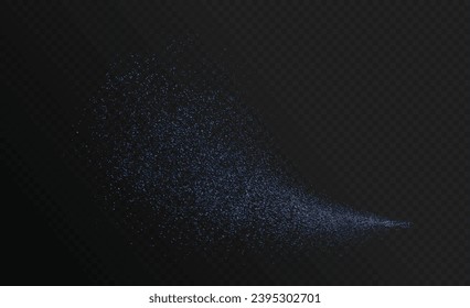 Dusting air vector png. Spray water, air, dust, medicine. Fast flow of air, dust, water. Imitation spray, aerosol can, bottle, vial.	
