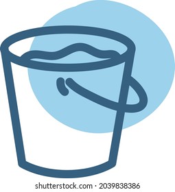 Dusting bin, illustration, vector, on a white background.