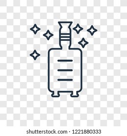 Dusting concept vector linear icon isolated on transparent background, Dusting concept transparency concept in outline style