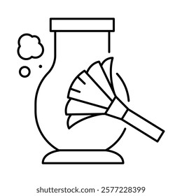 Dusting – Feather Duster Representing Surface Cleaning and Hygiene