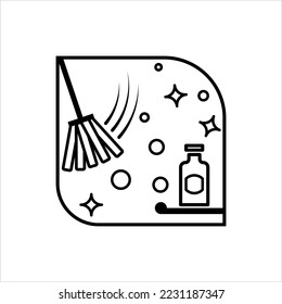 Dusting Icon, Dirt, Dust Cleaning Concept Icon Vector Art Illustration