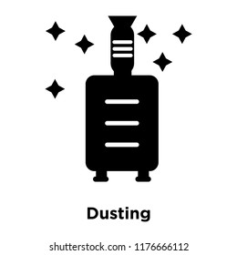 Dusting icon vector isolated on white background, logo concept of Dusting sign on transparent background, filled black symbol