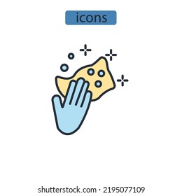 dusting icons  symbol vector elements for infographic web