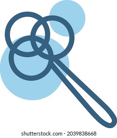 Dusting stick, illustration, vector, on a white background.