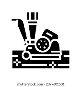 dustless sanding equipment glyph icon vector. dustless sanding equipment sign. isolated contour symbol black illustration