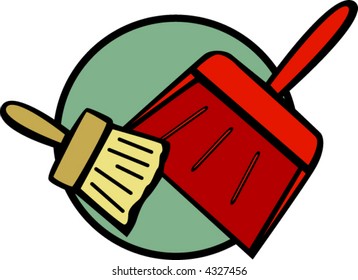 dustpan and brush