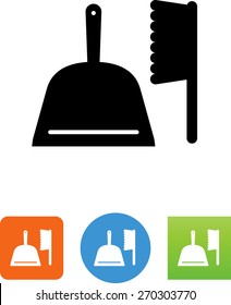 Dustpan With Brush Icon