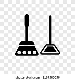 Dustpan cleanin vector icon isolated on transparent background, Dustpan cleanin transparency logo concept