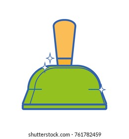 dustpan domestic equipment to clean home vector illustration