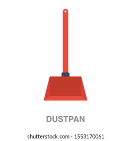 Dustpan flat icon on white transparent background. You can be used dustpan icon for several purposes.