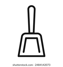 Dustpan icon black and white vector sign