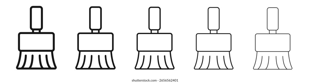 Dustpan-Symbol, schwarz-weißes Vektorzeichen