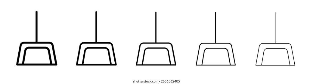 Dustpan icon black and white vector sign