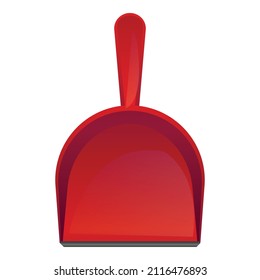 Vector de dibujos animados de iconos de Dustpan. Ropa de baño. Tapa de polvo