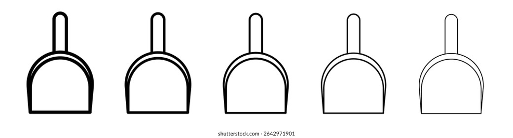 Dustpan icon Flat design on isolated background