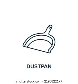 Dustpan icon. Line simple line Housekeeping icon for templates, web design and infographics