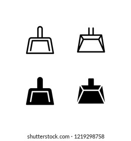 Dustpan Icon Logo Vector Symbol