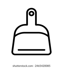 Dustpan icon, for mobile concept and web design color editable