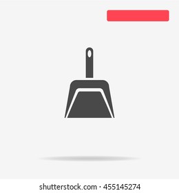 Dustpan icon. Vector concept illustration for design.