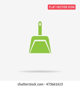 Dustpan icon. Vector concept illustration for design.
