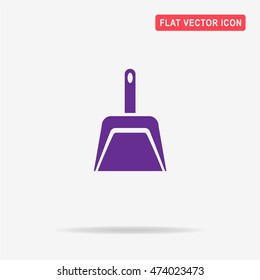 Dustpan icon. Vector concept illustration for design.
