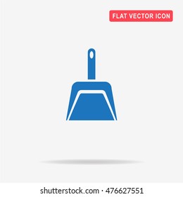 Dustpan icon. Vector concept illustration for design.