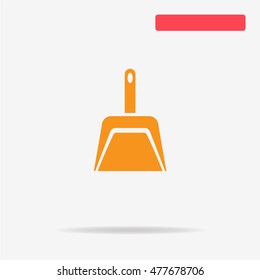 Dustpan icon. Vector concept illustration for design.