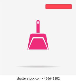 Dustpan icon. Vector concept illustration for design.