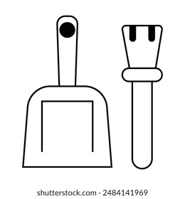 dustpan icon vector on white background