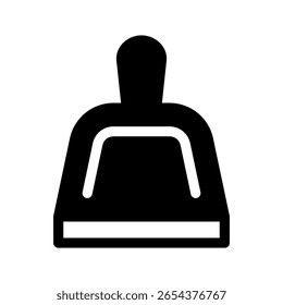 Dustpan-Symbol, Vektorsymbol-Entwurfsgrafik