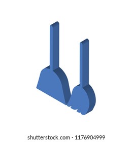 Dustpan isometric left top view 3D icon