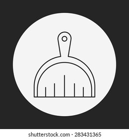 Dustpan line icon