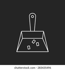 Dustpan line icon